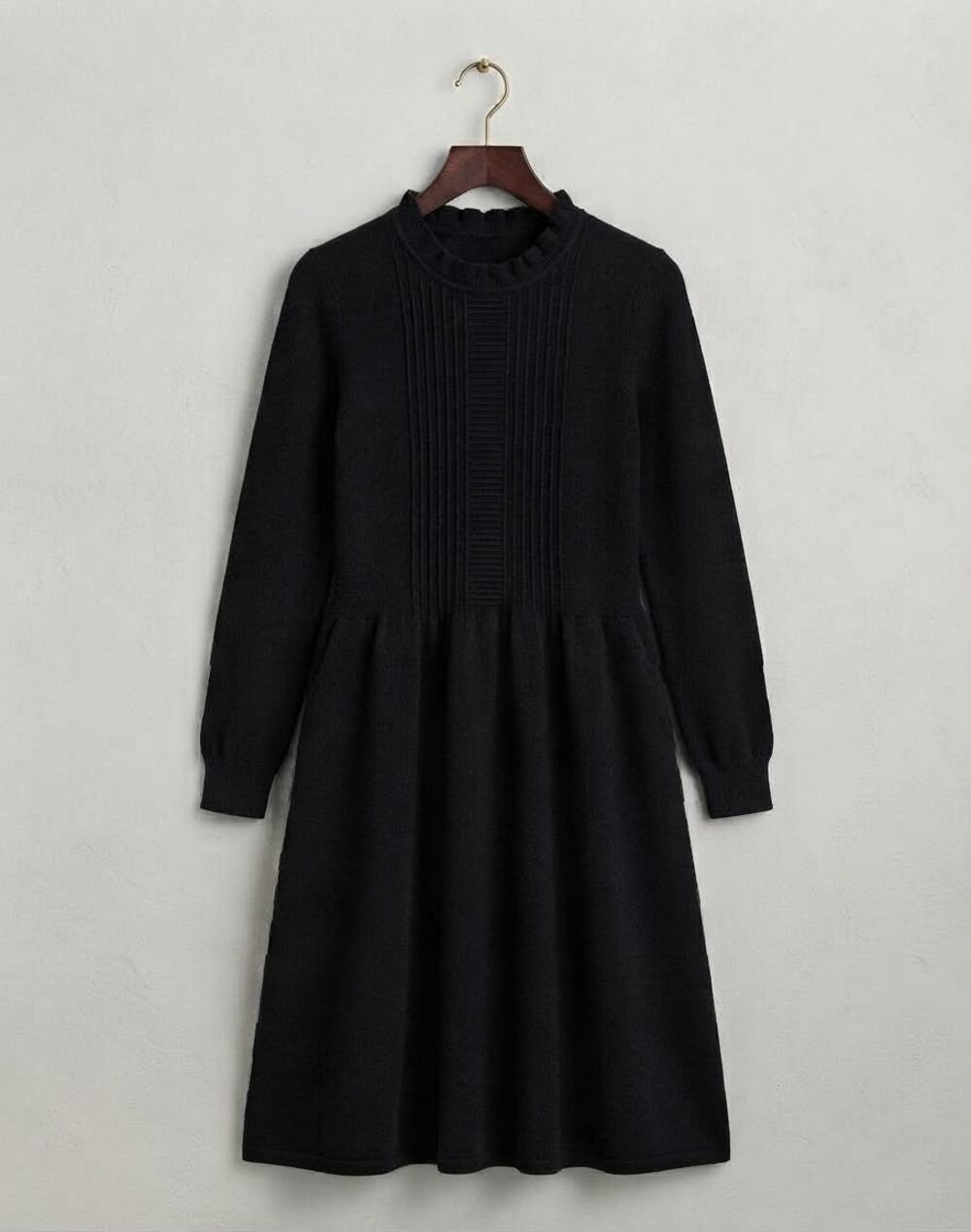 VTG St John Wool Sweater Black Dress - No Size